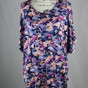 Lane Bryant Cold Shoulder Tunic Top Purple 18/20